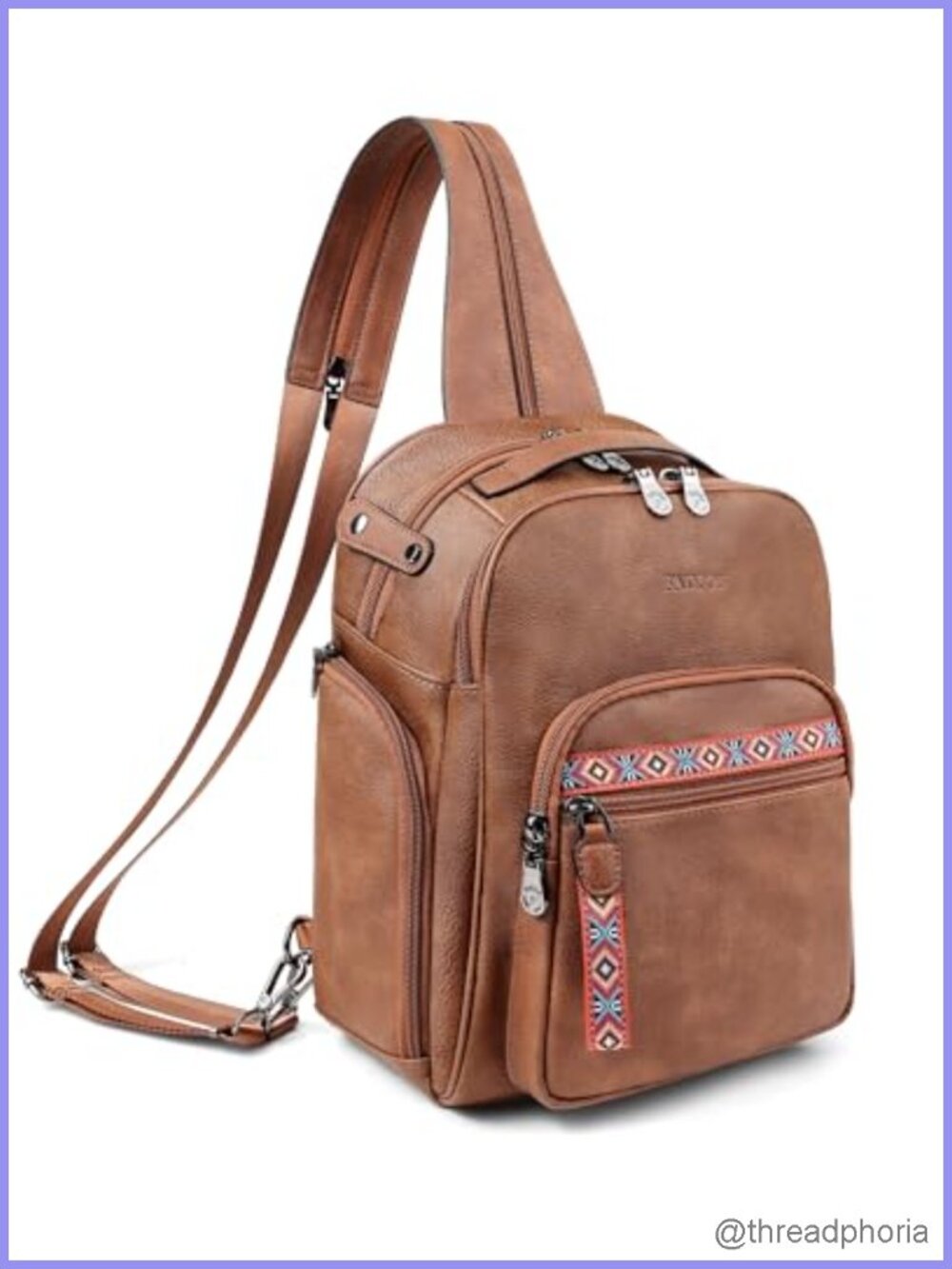 Large 11L Faux Leather Convertible Sling Crossbody Purse with RFID Pockets